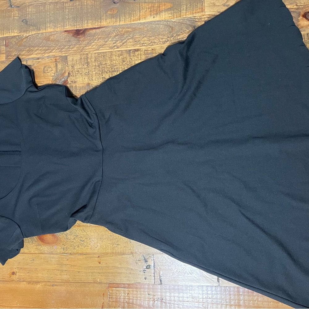 GAP Black Flutter Sleeve A-Line Mini Dress